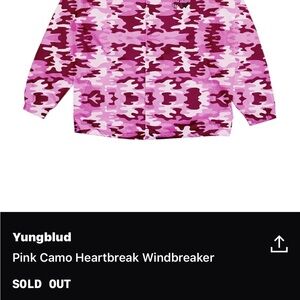 RARE! NEW! Yungblud Pink Camo Heartbreak Windbreaker Jacket